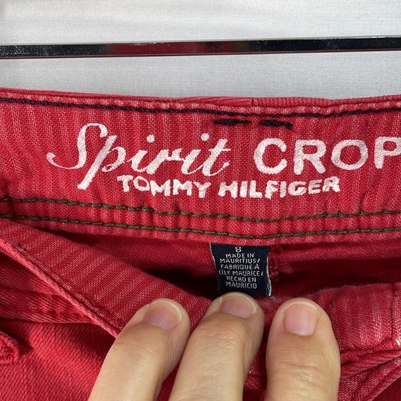 Tommy Hilfiger Spirit Crop Red Jeans - Picture 3 of 5